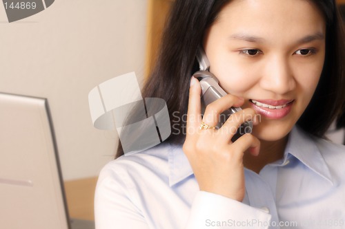 Image of Working businesswoman
