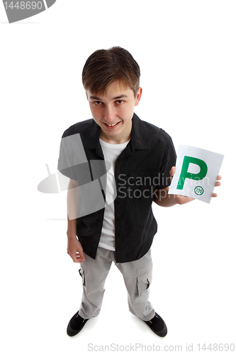 Image of Teenager with licence P Plates 