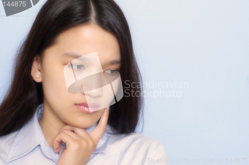Image of Worried businesswoman