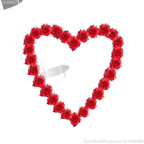 Image of red roses heart