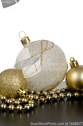 Image of Golden christmas balls