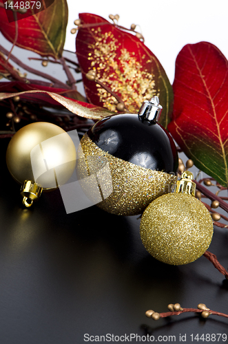 Image of Golden christmas balls