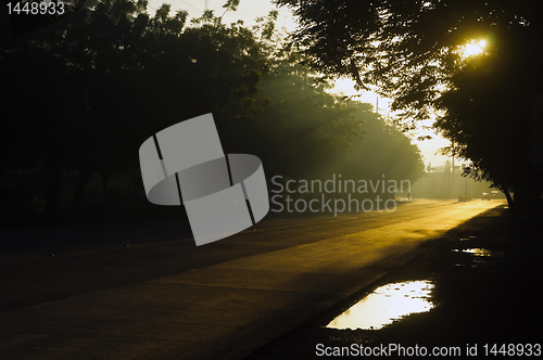 Image of Sunrise on Road