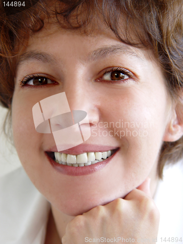 Image of Closeup of a smiling woman