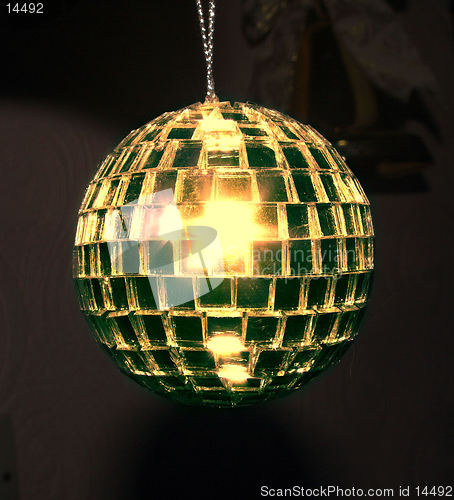 Image of golden mirror ball