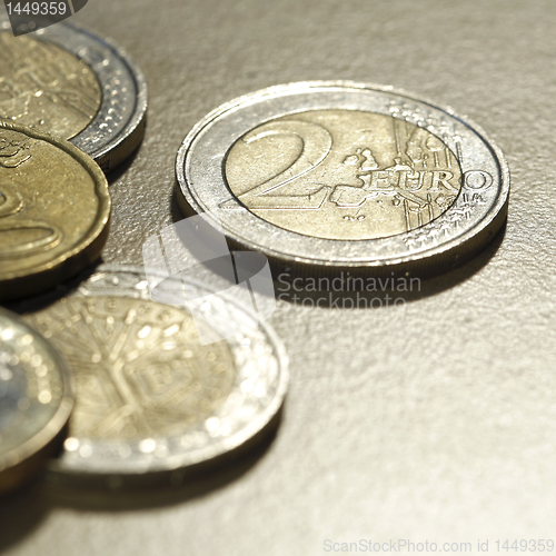 Image of Close up photo of coins