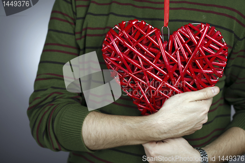Image of Hand made red heart