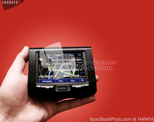 Image of Gps in a man hand.