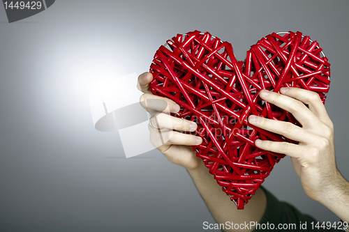 Image of Hand made red heart
