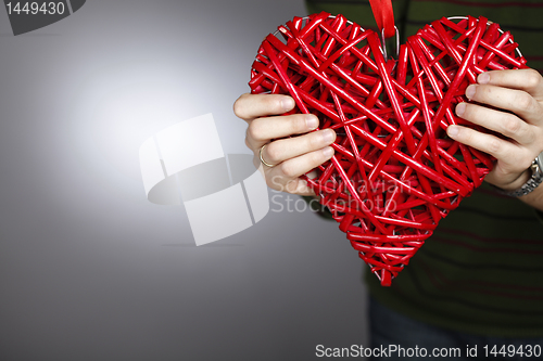 Image of Hand made red heart