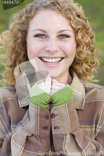 Image of Pretty Young Smiling Woman Portrait