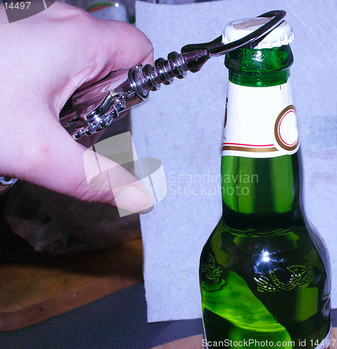 Image of opening a bottle