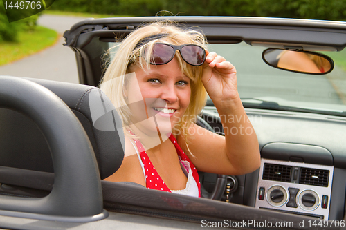 Image of Beautiful woman driver