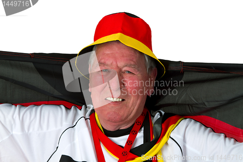 Image of Senior soccer fan