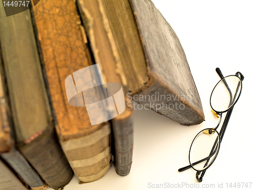 Image of books and glasses