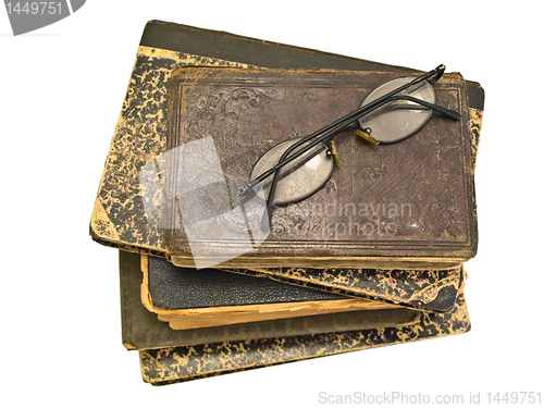 Image of books and glasses