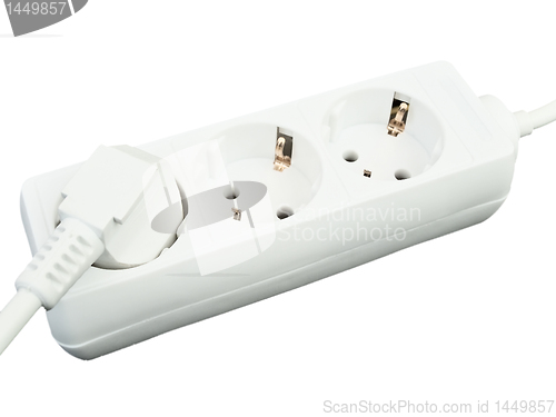 Image of extension cord at white