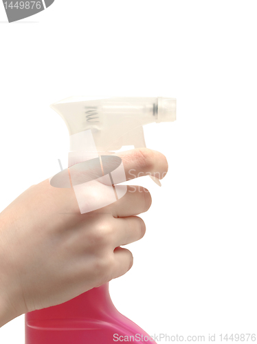 Image of spray in woman hand