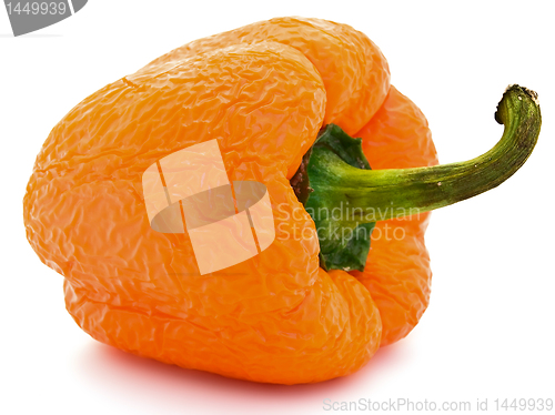 Image of old wrinkled orange paprika 