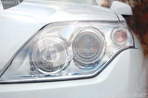 Image of headlight of a car