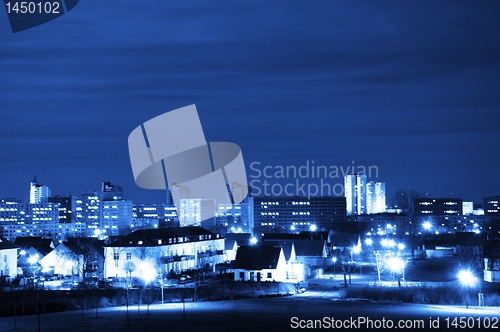 Image of city and sky at night