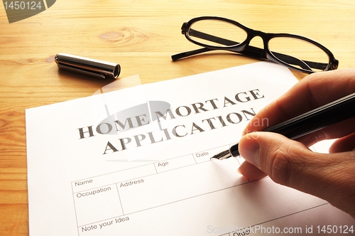 Image of home mortage application