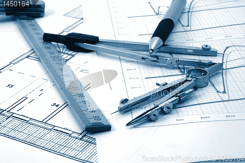 Image of architectur plans of residential real estate