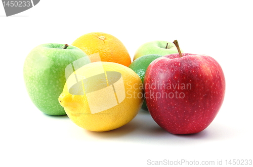 Image of fruits on white