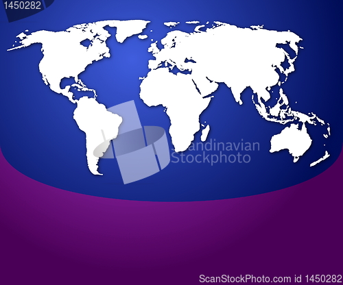 Image of world map and copyspace