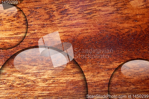 Image of water drop on wood surface