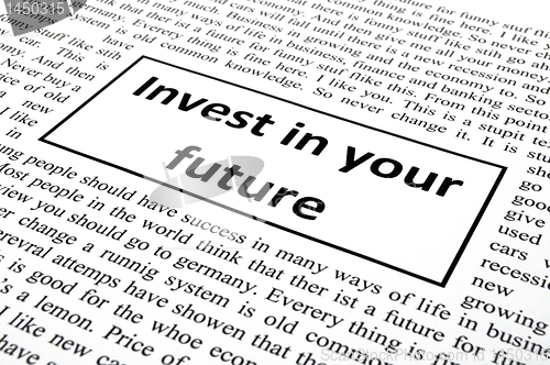 Image of invest in your future