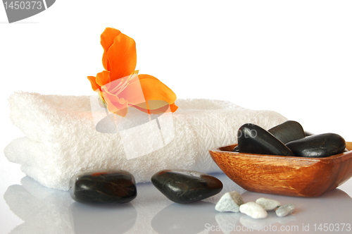 Image of towel and flower