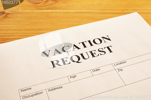 Image of vacation request