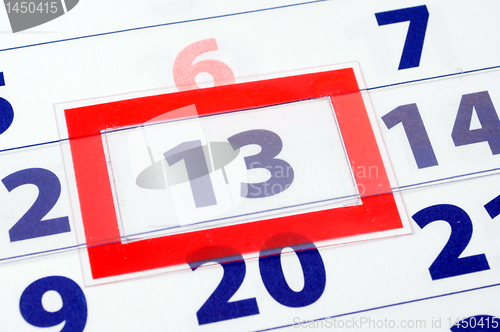 Image of 13 calendar day