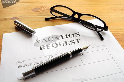Image of vacation request