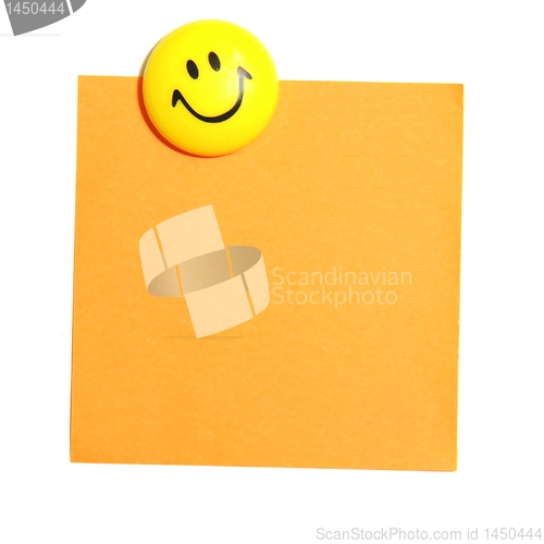 Image of smiley face and blank paper