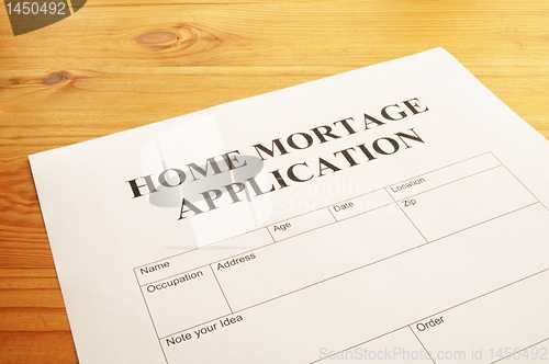 Image of home mortage application