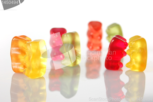 Image of gummy bears dancing at a party