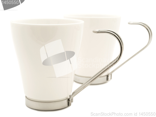 Image of white modern cups