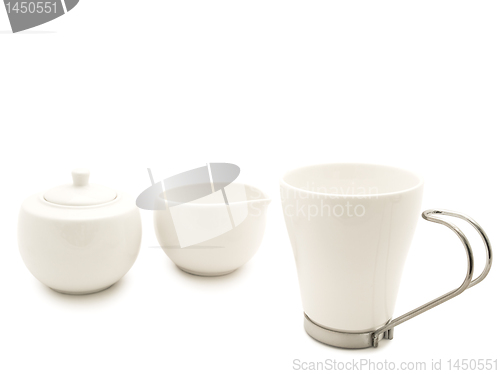 Image of white modern tea-set