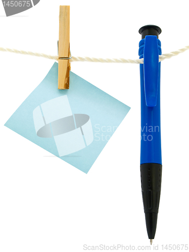 Image of blank note and ballpoint