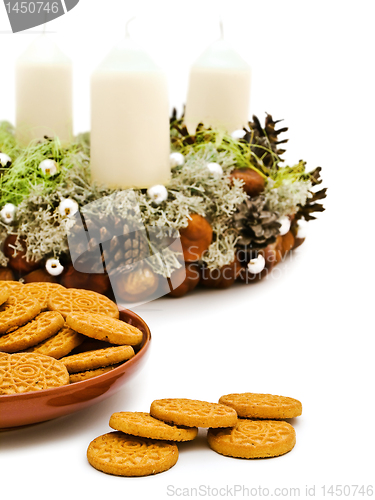 Image of Christmas handmade garland with cookies