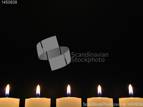 Image of candles in night