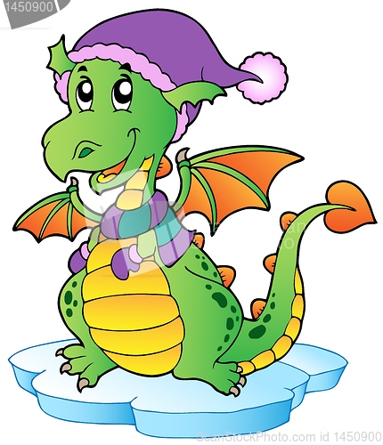 Image of Cute winter dragon
