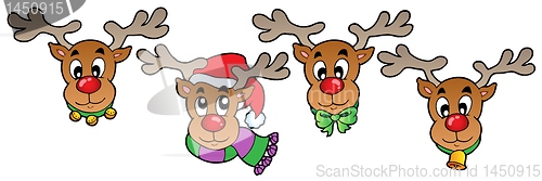 Image of Four cute Christmas deers