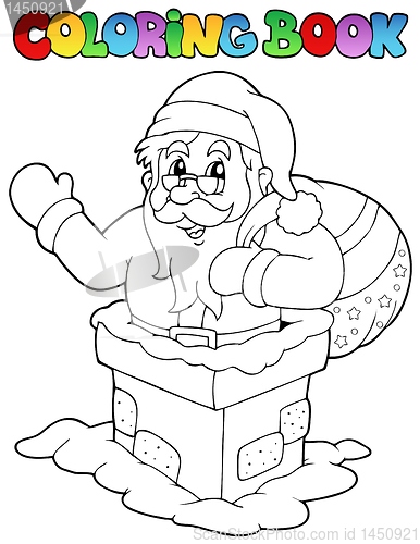 Image of Coloring book Santa Claus theme 7