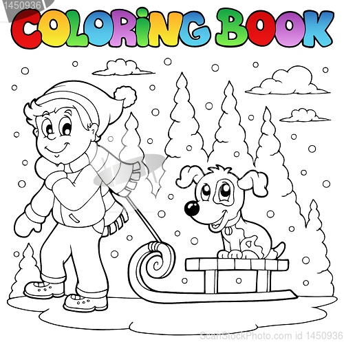 Image of Coloring book winter theme 1