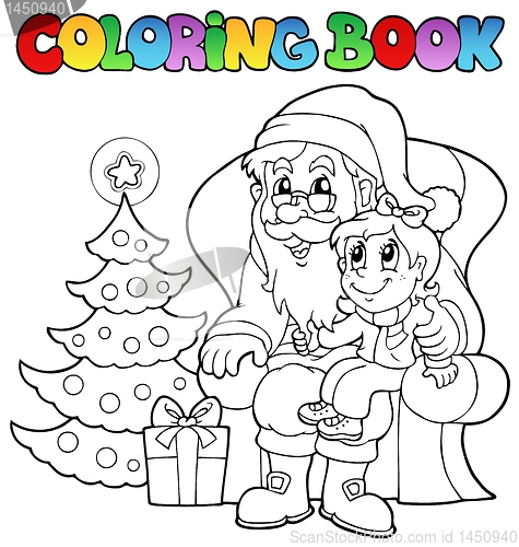 Image of Coloring book Santa Claus theme 6