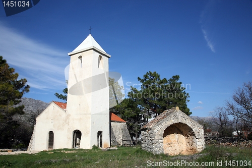 Image of Beautiful small rural church in Croatia