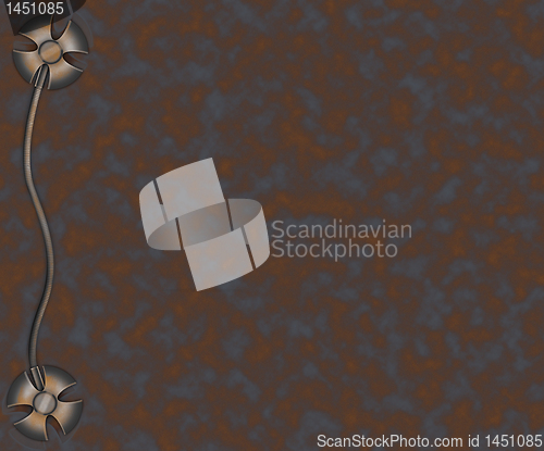 Image of  border in rusty metallic style